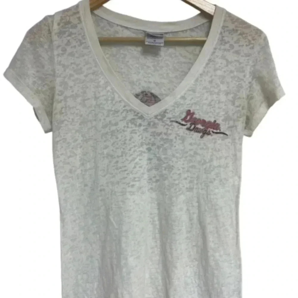 Georgia Dawgs Soffe Vintage Tee Shirt Women's Size M Football Bulldogs